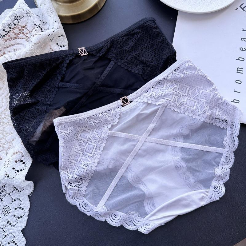 Ladies Spring and Summer Senior Sense Light Luxury Ice Silk Lace Sexy Underwear