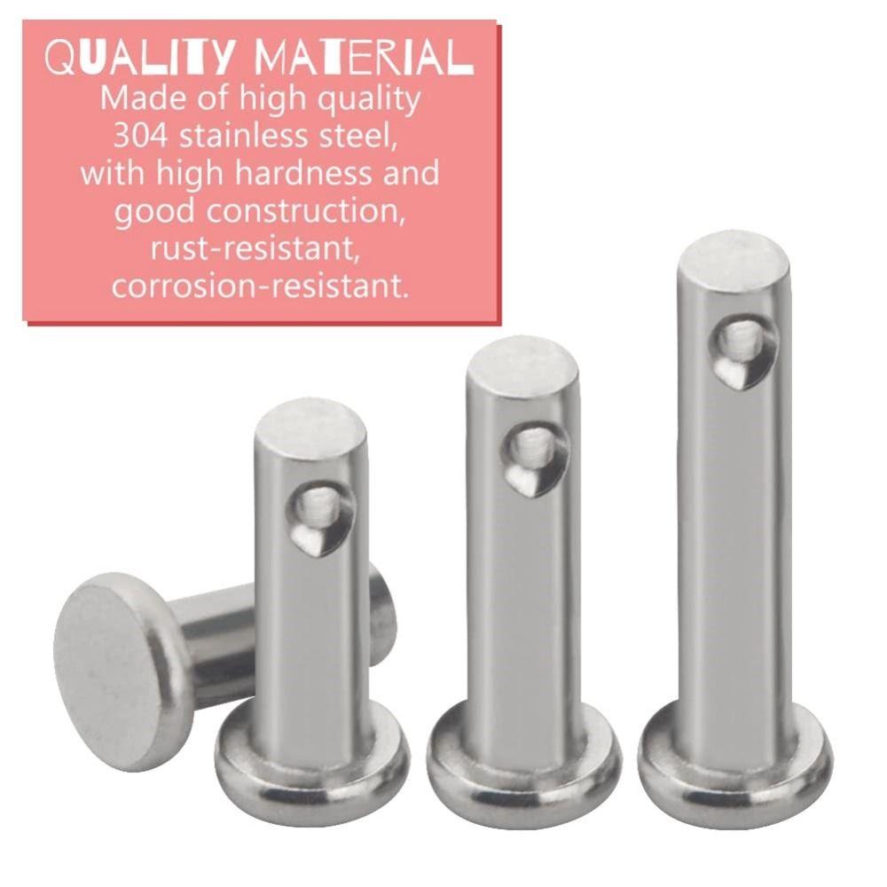 12 шт. M8 шарнирный штифт из нержавеющей стали 304 с плоской головкой, высококачественные штифты с одним отверстием