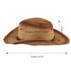 Соломенная ковбойская шляпа с градиентной окраской, западная соломенная ковбойская шляпа для мужчин и женщин, широкополая шляпа от солнца для улицы, пляжа, путешествий