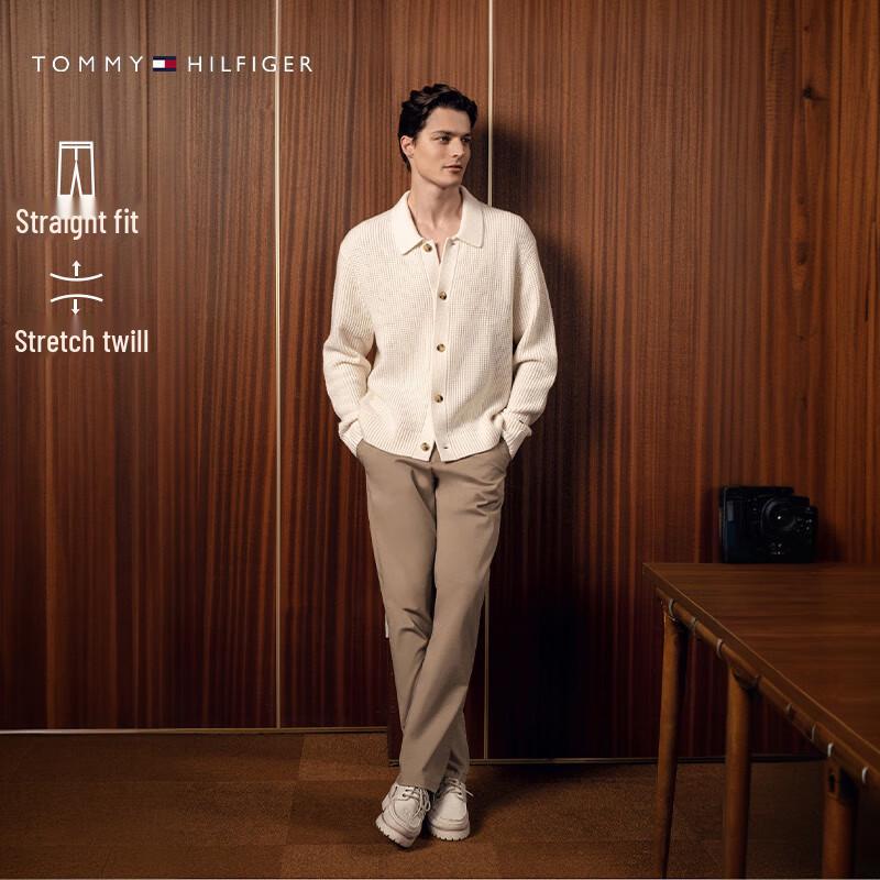 Tommy Hilfiger Мужские классические прямые эластичные брюки