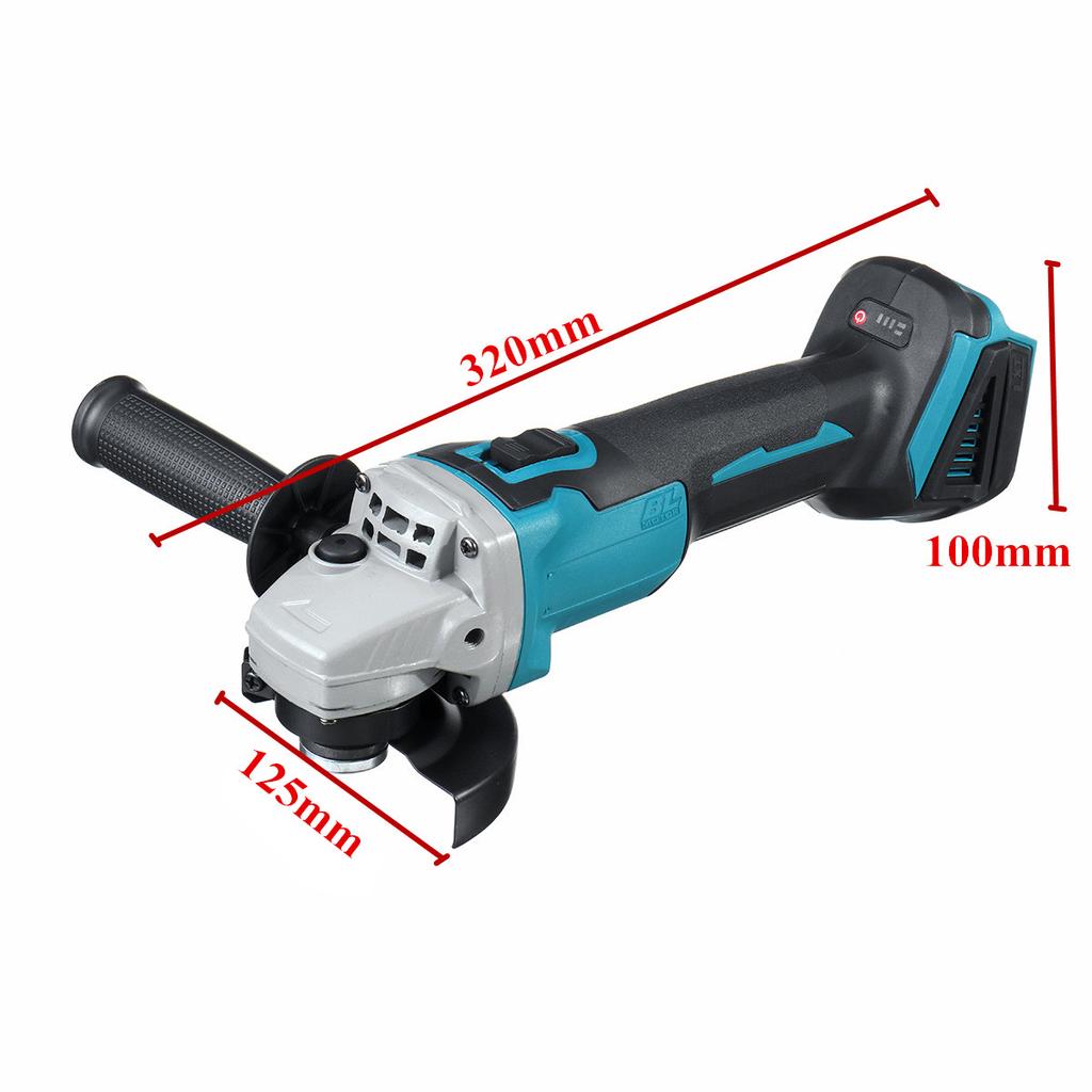 125mm/100mm Brushless Cordless Impact Electric Angle Grinder Power Tools Polishing Grinding Cutting Machine for 18V Battery
