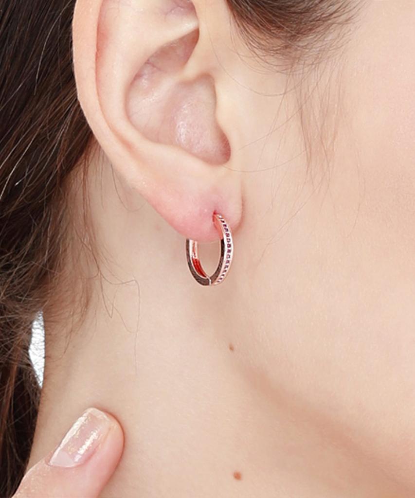 Ellejewelry Базовые серьги-кольца 14K Gf с застежкой-щелчком Elgpee230