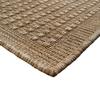 Tapis salon aspect jute motif damier beige 190x290