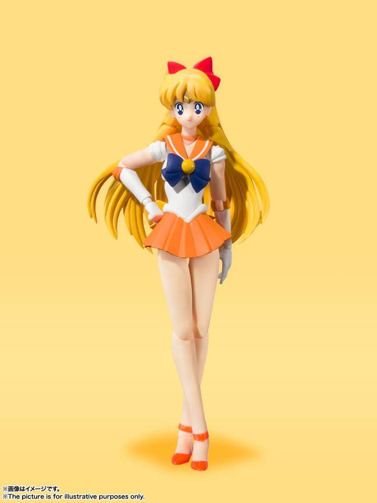 S.H.Figuarts Pretty Guardian Sailor Moon Sailor Venus -Animation Color Edition- (Rerelease) Approximately 140mm PVC & ABS Painted Movable Figure