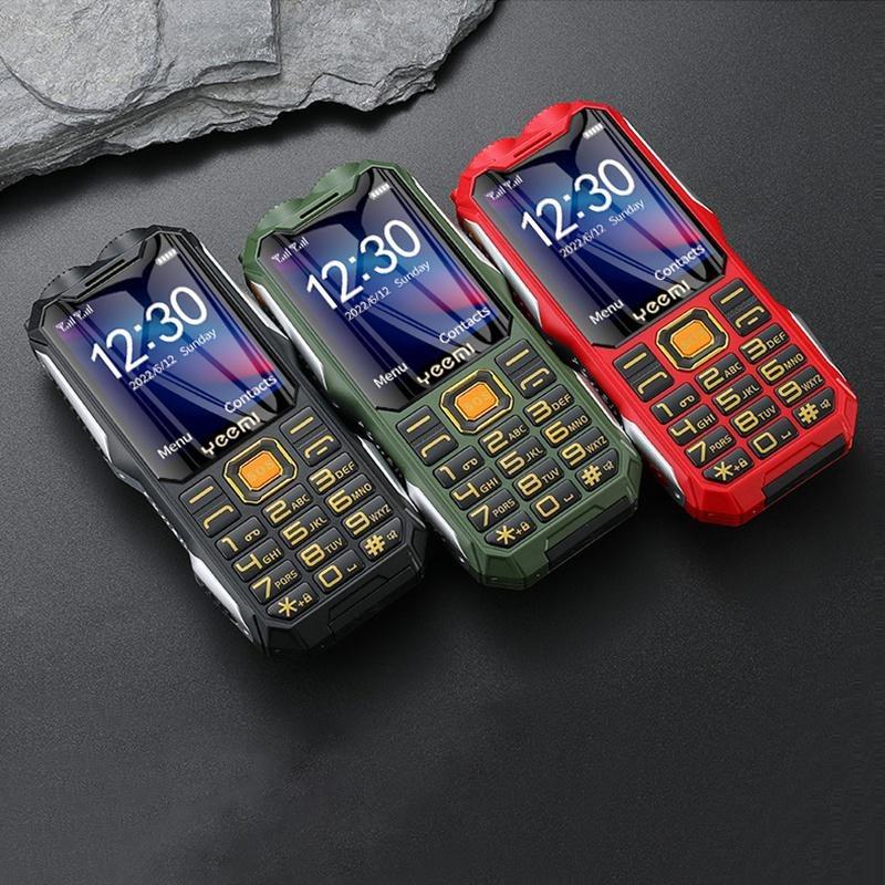 YEEMI Q8 2G GSM прочный телефон с большой батареей, двумя фонариками, 2,4-дюймовым HD-экраном, двумя SIM-картами, большими кнопками