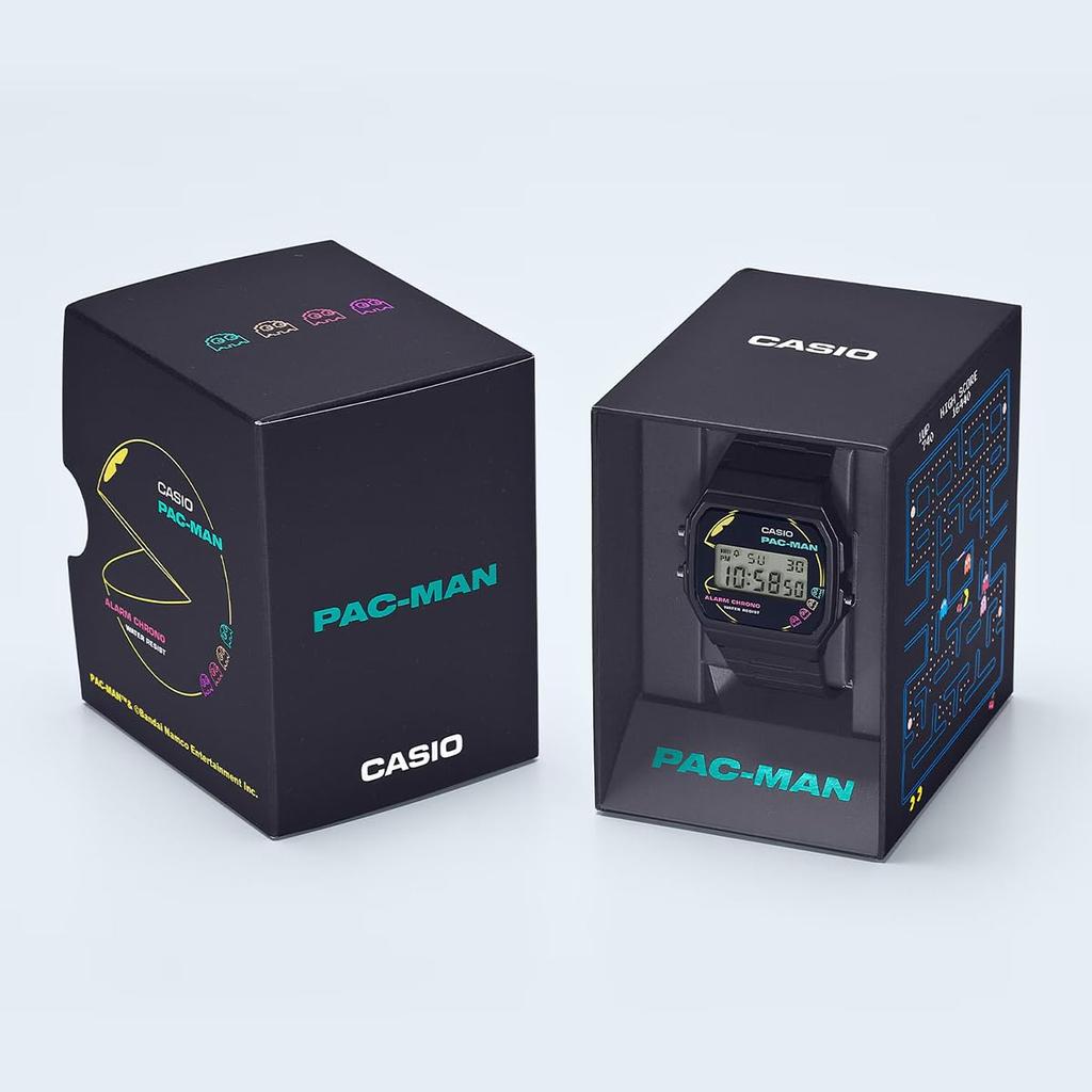 CASIO Digital Unisex Watch Collaboration Model Biomass Resin Band Black [Casio] PAC-MAN F-91WPC-1A