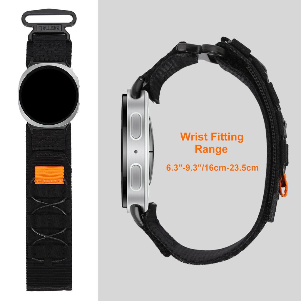 Нейлоновый ремешок Совместим с Samsung Galaxy Watch 8 40 мм/44 мм/Classic 46 мм - Ремешок с быстрой фиксацией за одну секунду для мужских часов