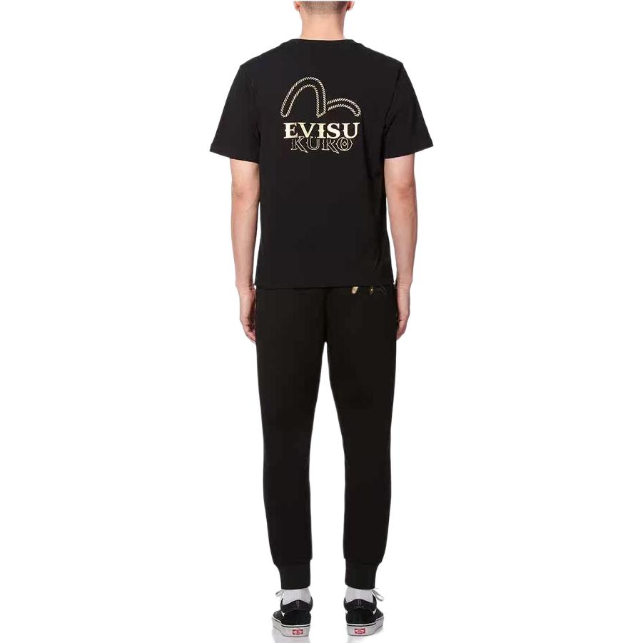 Evisu Спортивные брюки с принтом чаек на шнурке, сужающиеся, вязаные, мужские 1EAGNM9SP432XX