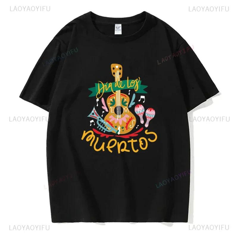 Мексиканский День мёртвых ''DÍA DE LOS MUERTOS'' Футболка с принтом Мужская графическая футболка Повседневные удобные футболки на лето Женская одежда