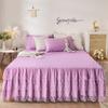 Solid Princess 3 Layers Bed Skirt Non-slip Mattress Cover Lace Ruffled Bed Skirt Bedsheet Bedroom Bed Cover Bed Skirt Bedspread