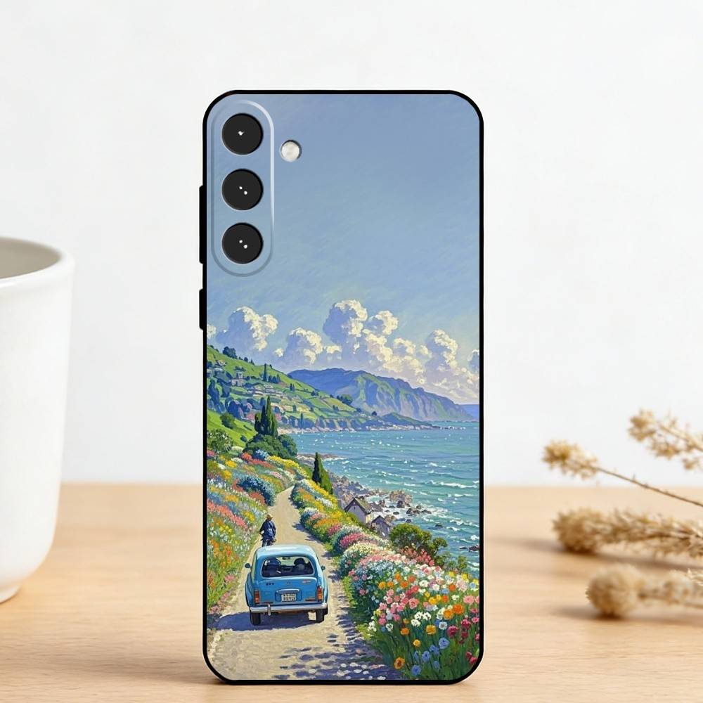 C-Cars and Distances Phone Case For Samsung Galaxy A73,A72,A71,A70,A53,A52,A51,Others Soft Black Cover