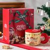 Creative Christmas Ceramic Cup With Lid, High-Value Household Couple Water Cup Gift Box, High-End Souvenir Gift