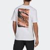adidas Футболки Мужские Белые С Круглым Вырезом Умеренный Прямой Крой GQ8305