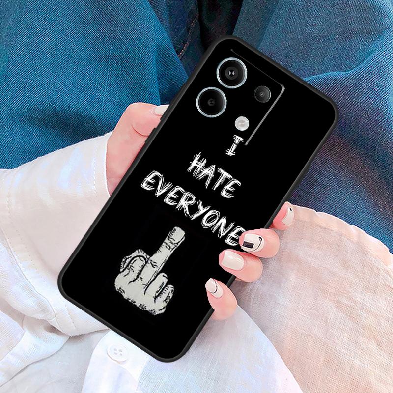 Cartoon Middle Finger Cover For Xiaomi Redmi Note 14 13 Pro 12 11 9 10 9S 10S 11S 12S Redmi 14C 10C 12C 13C Case