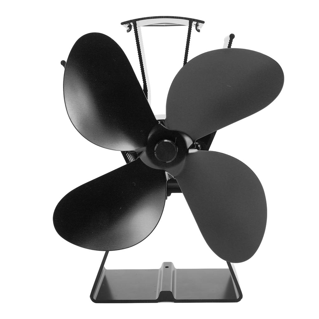 Вентилятор для камина 4 лопасти Вертикальный трапециевидный Термоэлектрический с питанием от тепла Вентилятор для дровяной печи для дров