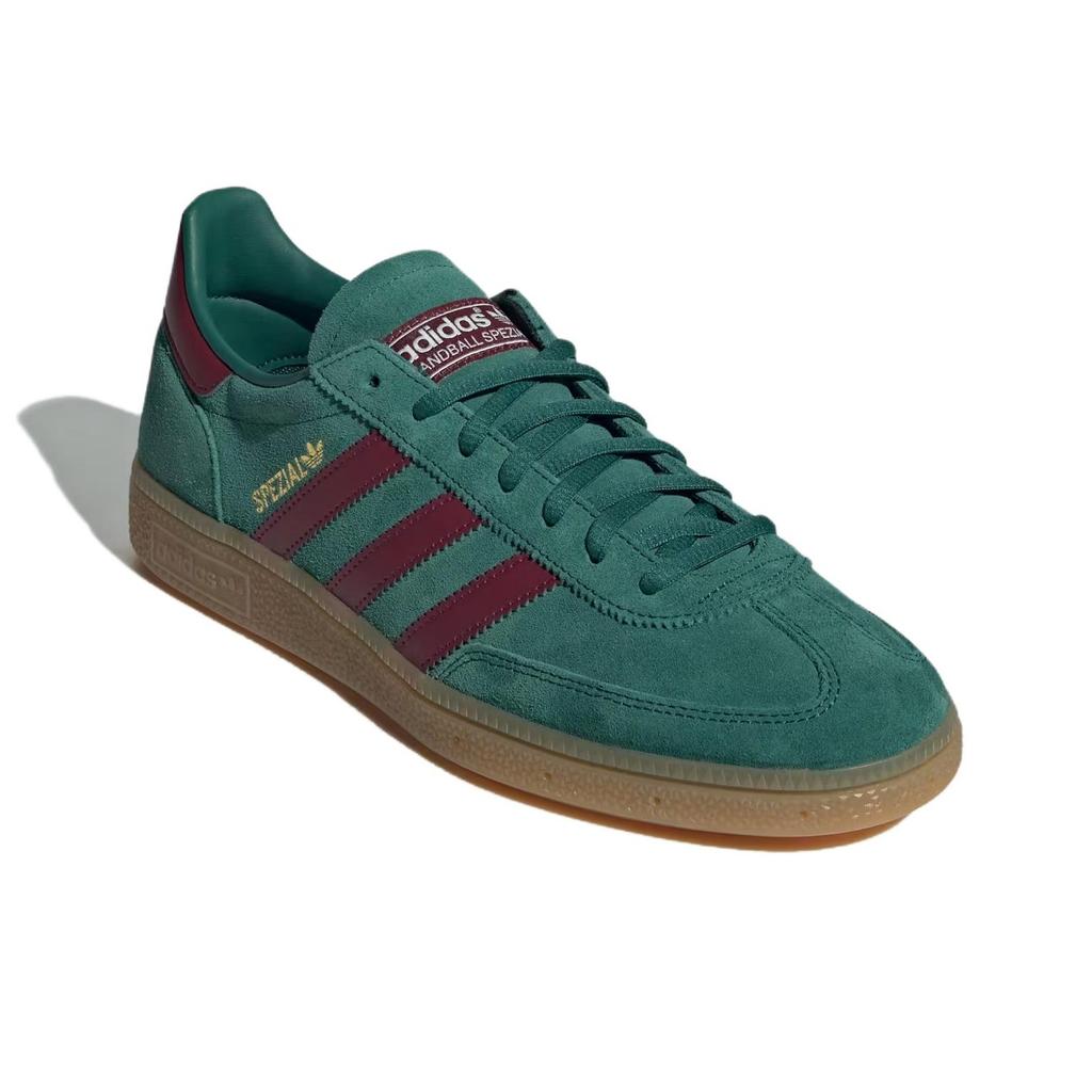 Adidas Handball Spezial Collegiate Green Shadow Red Unisex Sneakers Off-White IH3841