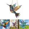 Gorgeous Hummingbird Sun Catcher - 7.87" Acrylic Stained Glass, Hanging Decor for All Seasons, Perfect Home & Garden Gift