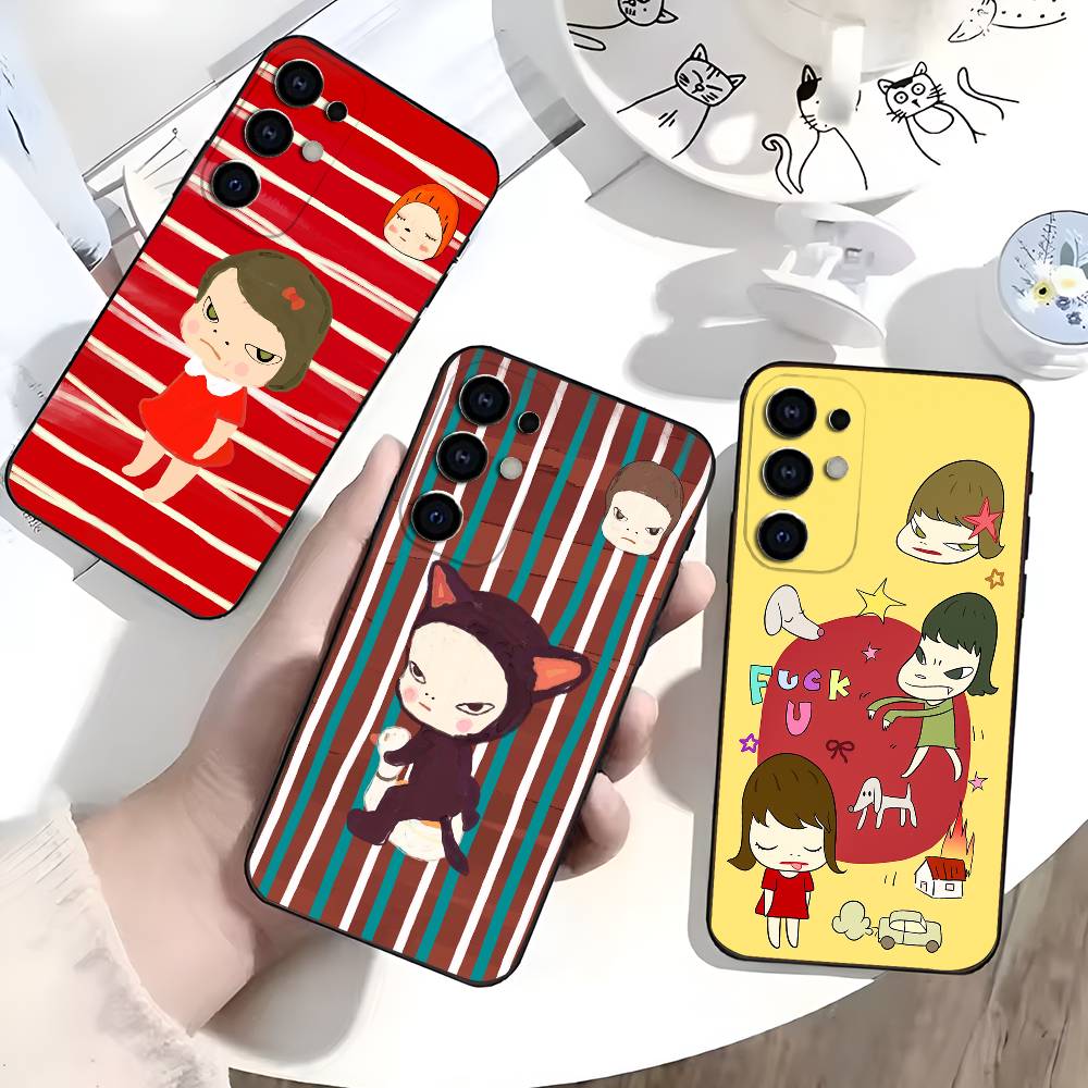 Japan Art Y-Yoshitomo N-Nara Phone Case For Samsung S25,S24,S21,S22,S23,S30,Ultra,S20,Plus,Fe,Lite,Soft Black Cover