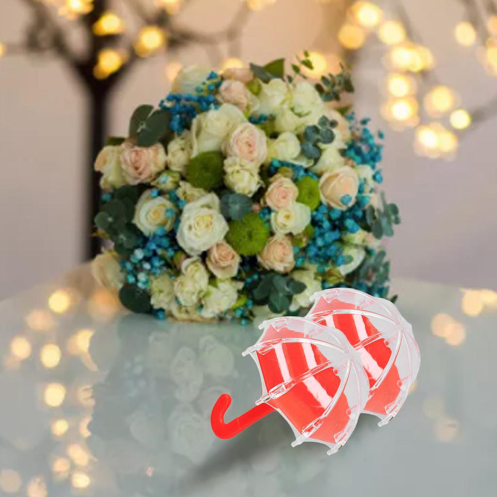 12 шт. Коробка для конфет в форме зонтика, портативная, милая, изысканная, пластиковая, подарочная коробка для дня рождения