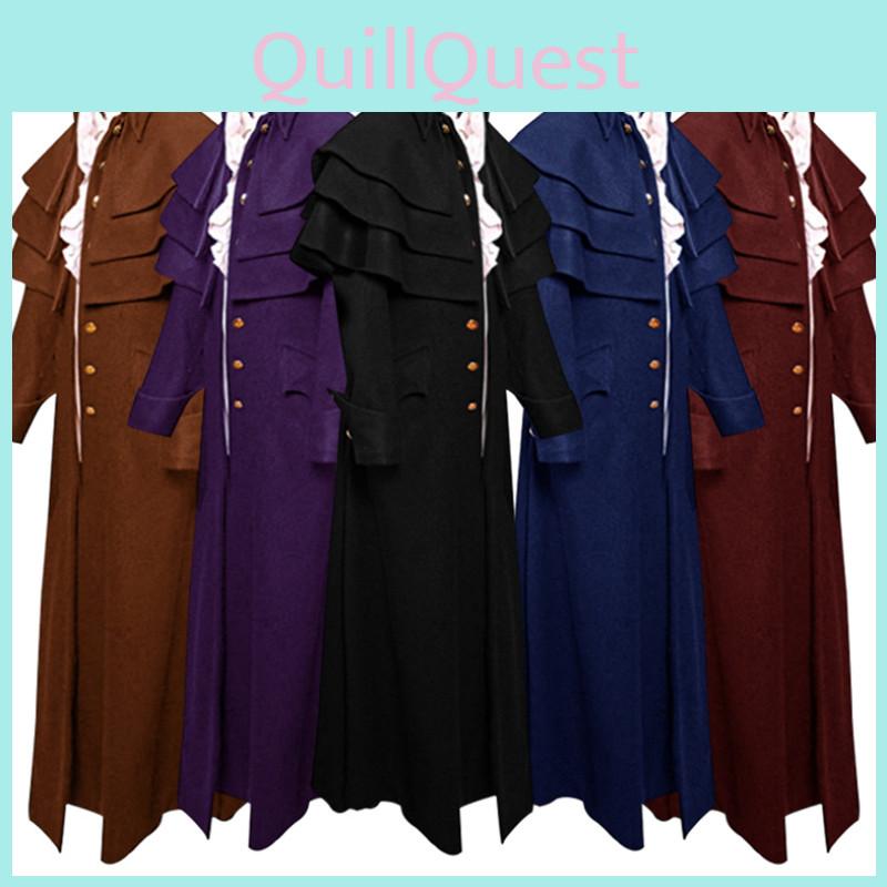 Classic Long Sleeve Medieval Steampunk Jacket For Men