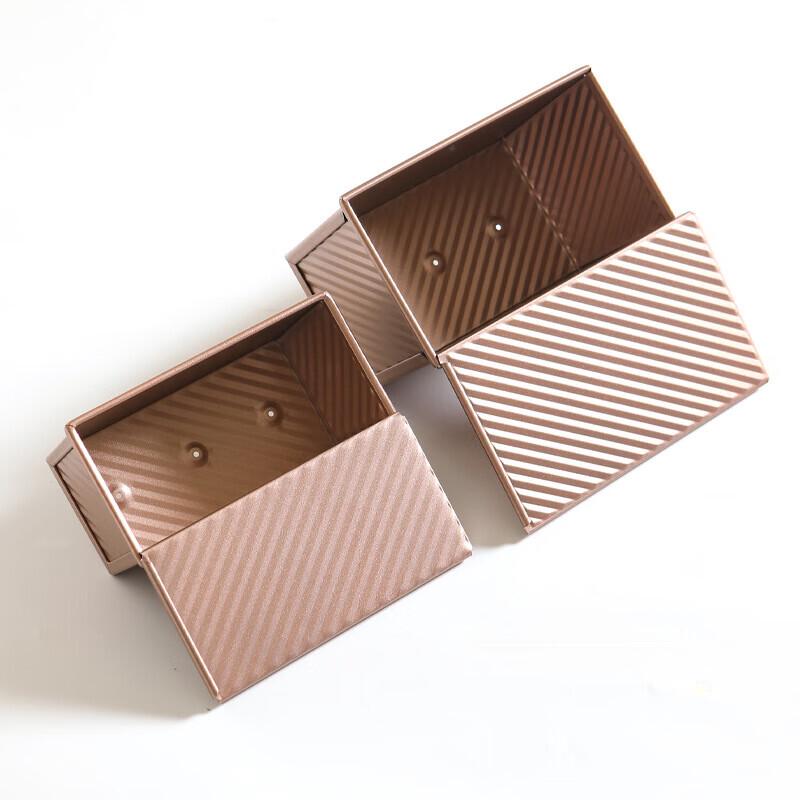 Воту Форма для выпечки хлеба гофрированная с крышкой, цвет розовое золото