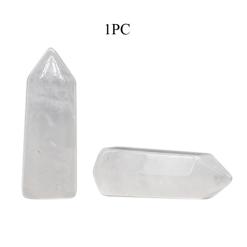 1 шт. Рейки Энергия Исцеления Кристалл Точка Орнамент Украшение, Натуральный Камень Резная Шестиугольная Призма Драгоценный Камень Домашний Декор Ювелирные Изделия Мелкая Мебель Ремесло