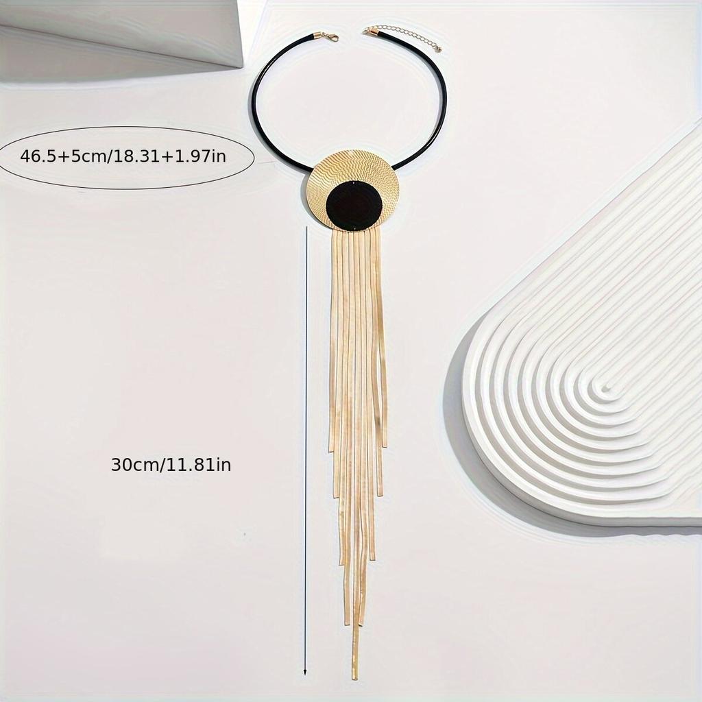 Модное круглое длинное ожерелье с кисточками для женщин