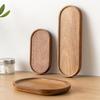 1PCS Tableware Solid Wood Round Dessert Plate Wooden Tray Snack Plate Dried Fruit Plate Wooden Plate