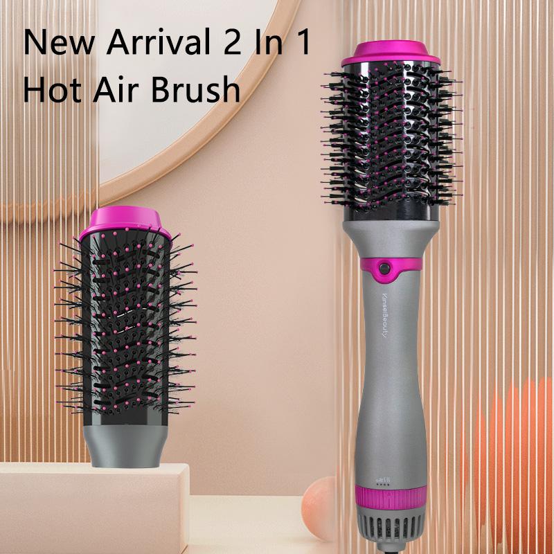 1200W Hair Dryer 2 In 1 Hot Air Brush One Step Styler Volumizer Hair Comb Roller Electric Ion Blow Dryer Brush Hair Straightener Curler