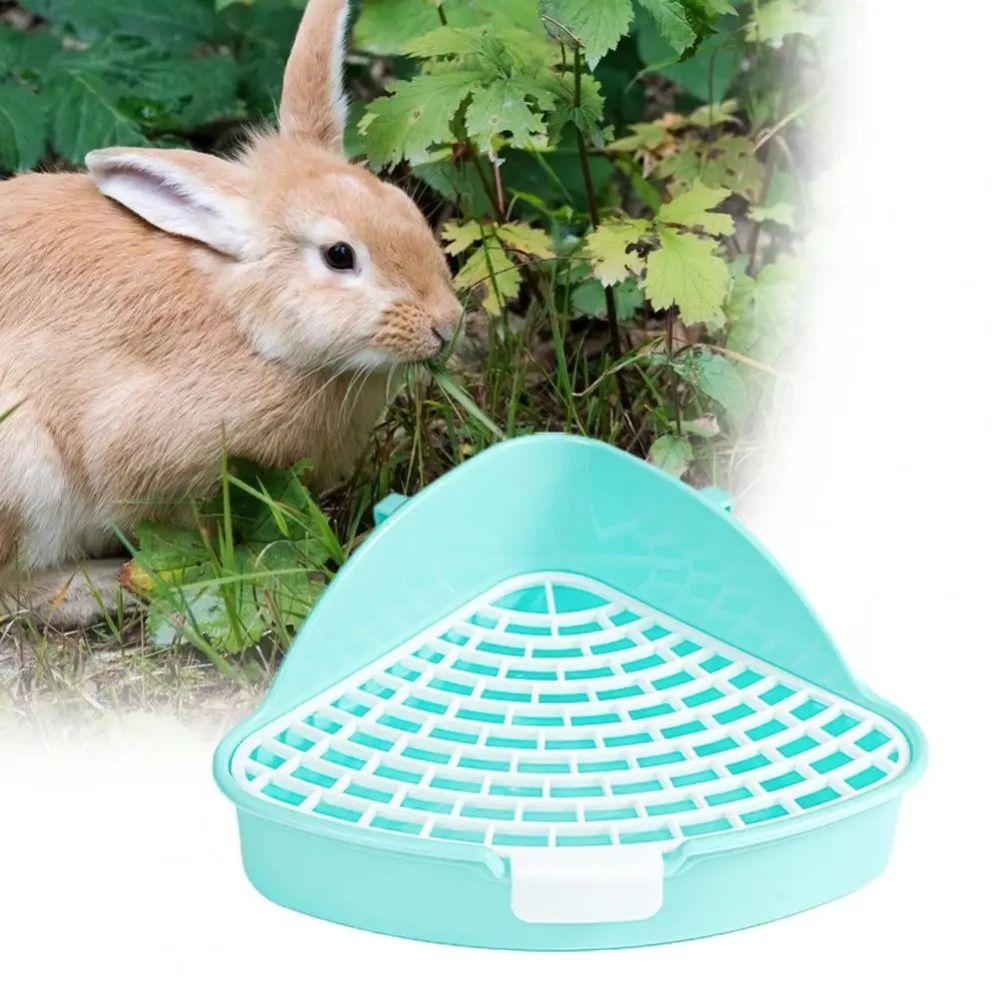 Medium Rabbit Litter Box Triangular Ferrets Potty Tray Pet Corner Toilet Box For Bunnies