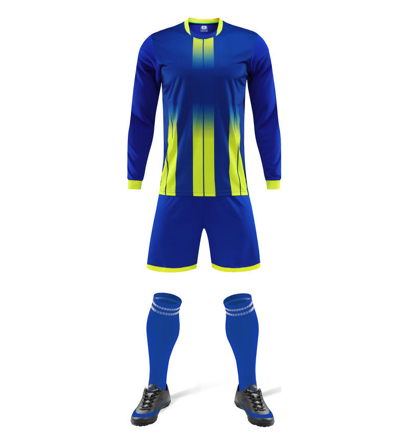 Long Sleeve Football Uniform Set Men'S Competition Training Team Uniform Kids Adult Sports Suit Jersey Soccer Men'S Football Man
