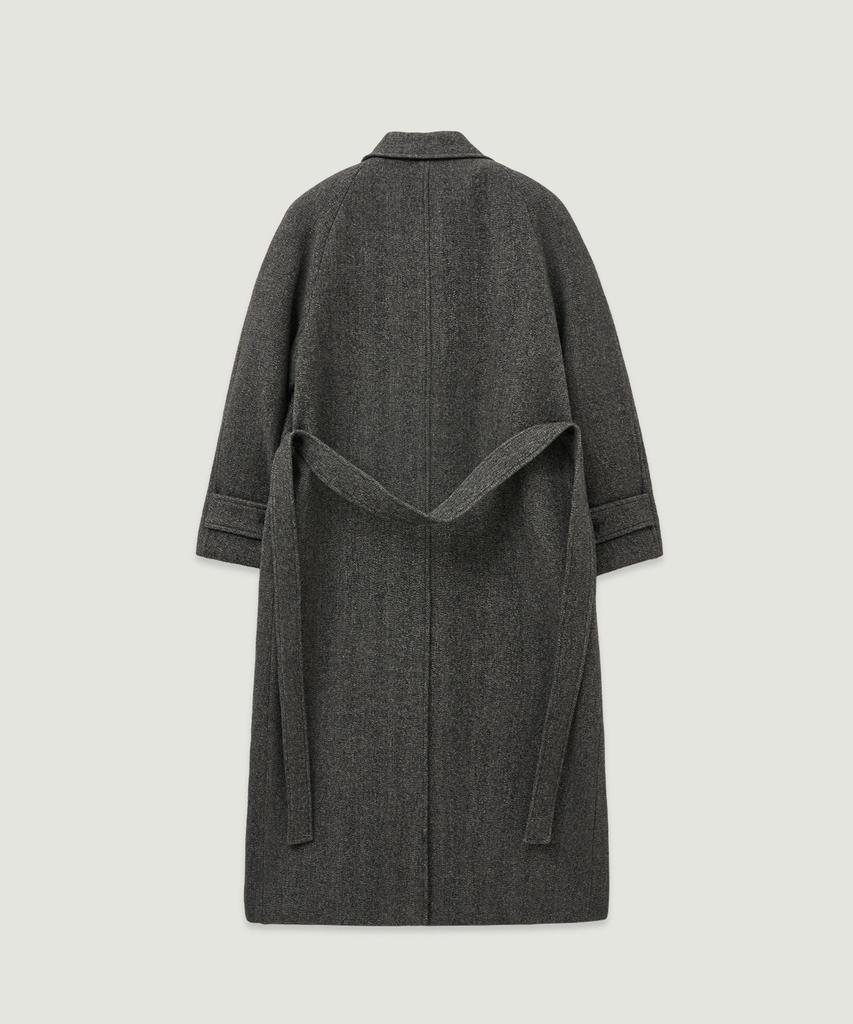 LMOOD WOMEN Russo Wool Balmacaan Coat Stone Grey