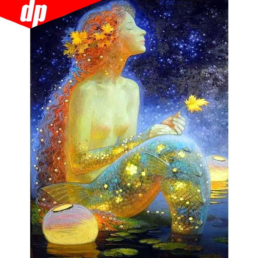 Вышивка крестом Полный Круг 5D DIY Алмазная Вышивка Женщина Алмазная Картина