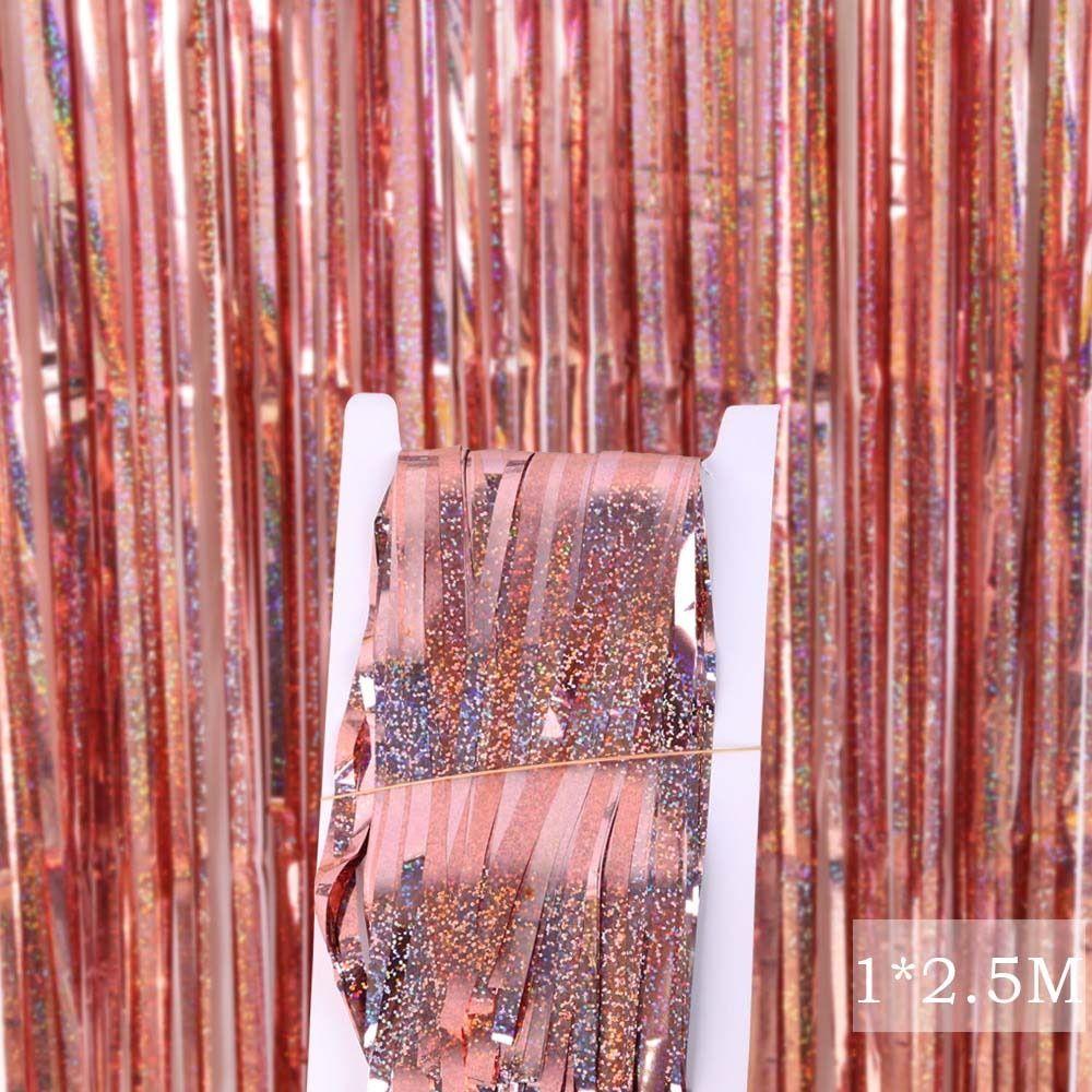 Настенное украшение Вечеринка по случаю дня рождения Свадьба Выпускной Фольгированная штора Кисточки Дождевая штора Дверная штора
