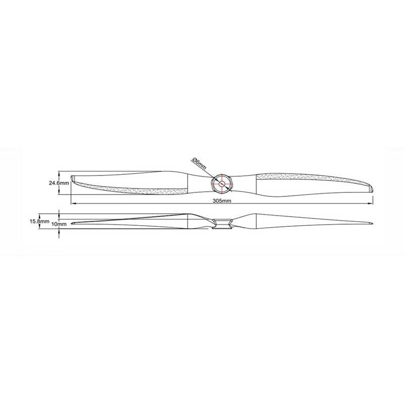 Пропеллер для самолета SUNNYSKY EOLO 12x8 (Китайская версия)