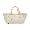 Travel Bag Diaper Storage Bag for Women Large Capacity Embroidery Pattern Handbag Pram Pushchair Hanging Bag Mom Bag