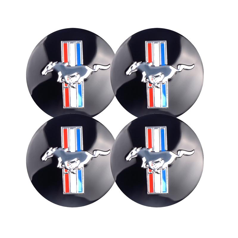 kcajq5 3D Car Styling Aluminum Emblem Car Wheel Center Hub Caps Dust Cover Sticker For Ford Focus MK2 MK3 Ranger Fiesta S MAX Mustang