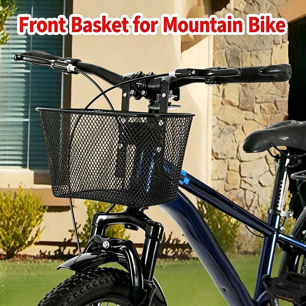 Easy To Install 12/14/16/18/20 inches Hanging Basket Black/Pink Bike Rear Mesh Basket