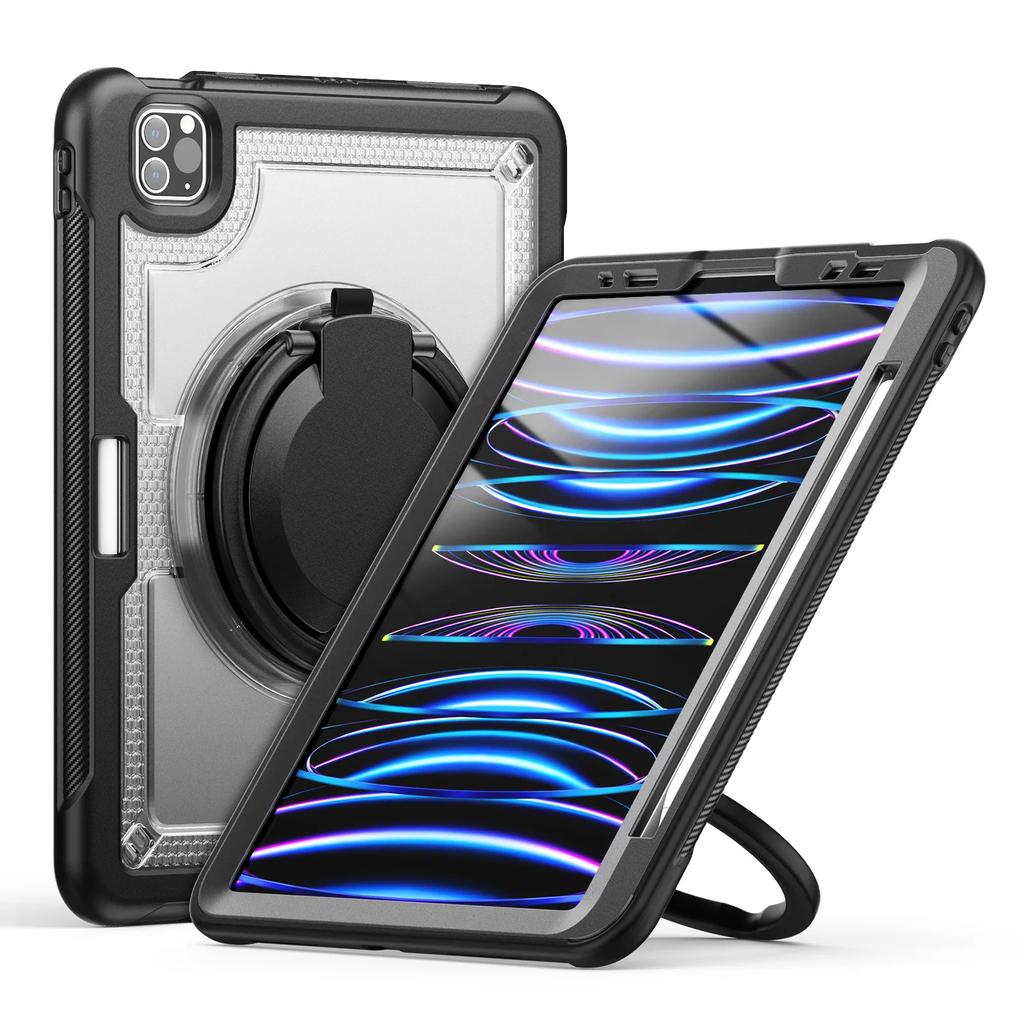 360 Rotation Handle Stand Tablet Case For iPad Pro 13 11 Air 3 4 5 6 7 8 9 10th 11th Generation Mini Shockproof Hard Cover