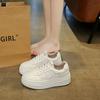 thick-soled little white shoes women's lightweight and versatile spring and autumn muffin autumn new popular casual sports board shoes