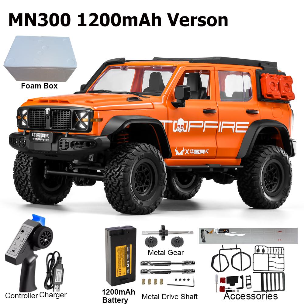 MN300 1/12 Радиоуправляемый автомобиль 2,4G Автомобиль с дистанционным управлением Внедорожный Скалолазание 4WD RC Гусеничный Трактор со светодиодным светом 60 минут работы Радиоуправляемая игрушка В качестве хобби Подарок