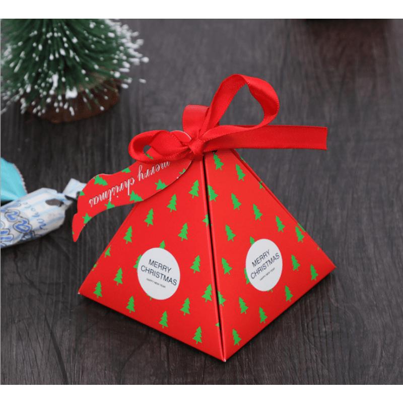 10PCS Candy Box Creative Xmas Gift Bags Favors Party Supplies Christmas Decoration Paper Bags