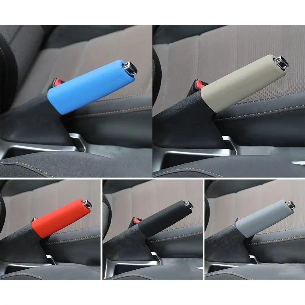 Silicone Car Handbrake Cover Anti-slip Easy To Install Handbrake Grip Cover Car Hand Brake Sleeve Car Interior Accessories