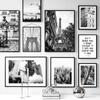 Wall Art Canvas Painting Black White Paris Tower Brooklyn Bridge Nordic Posters And Prints Wall Pictures For Living Room Decor