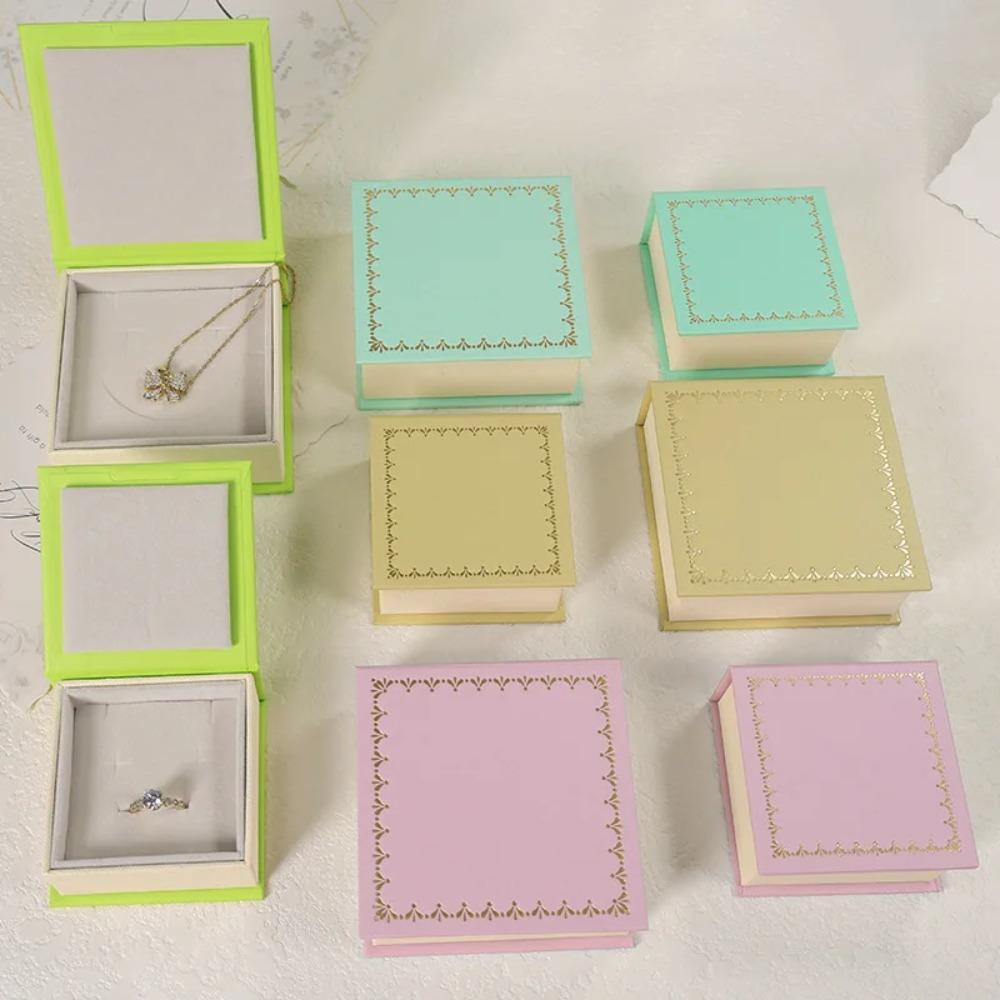 Square Jewelry Storage Case with Sponge Portable Travel Jewelry Box Vanity Gift