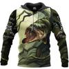 Men's and women's same 3D digital printing hooded sweater Fishing Luya lover pattern outdoor sports sweater
