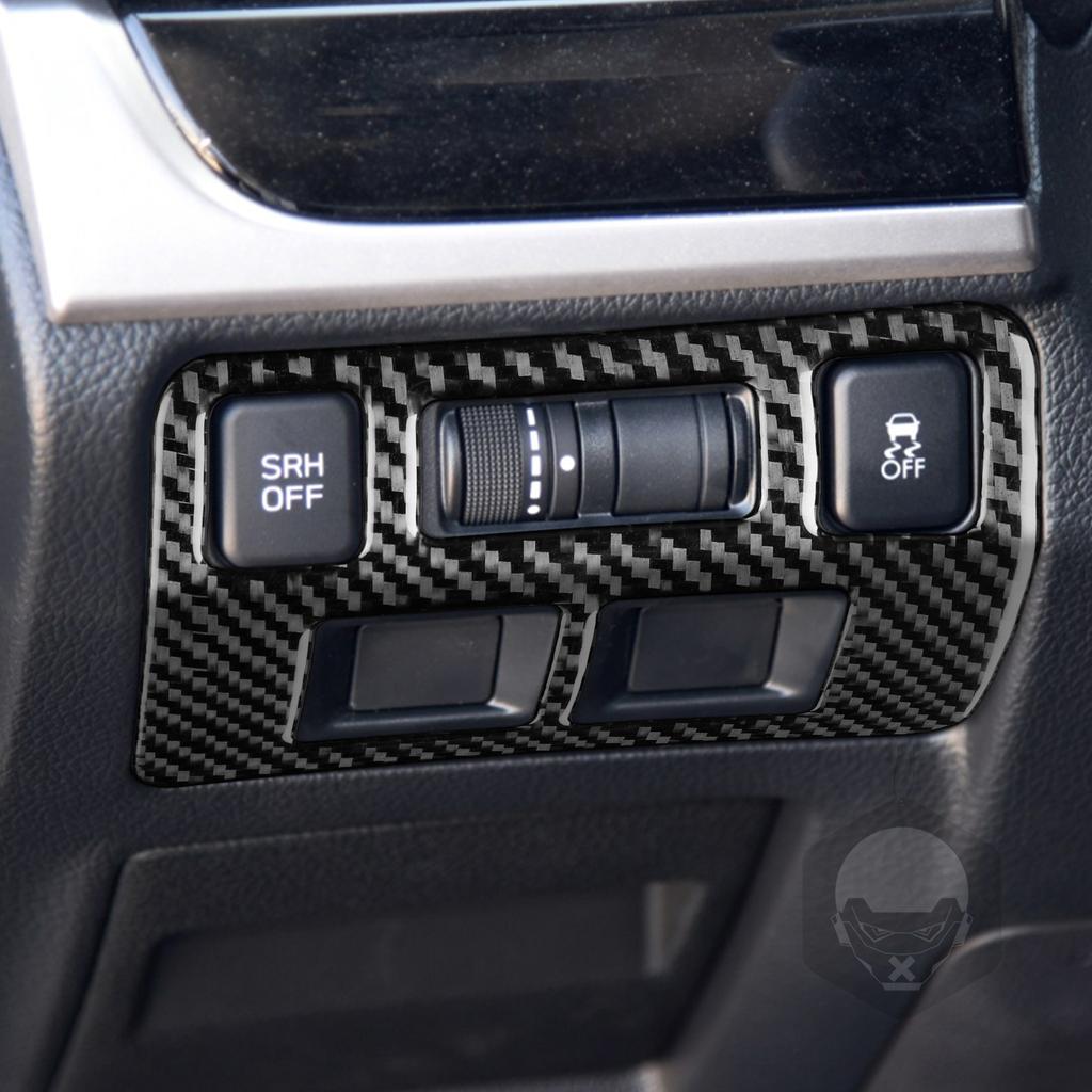 Панель управления фарами автомобиля, декоративная накладка, наклейка для Subaru Forester 2013-2018, автоаксессуары из карбона