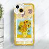 Чехол для телефона с картиной Ван Гога маслом для iPhone 11 12 13 14 15 16 Pro Max XR X XS Mini 8 7 Plus SE 2020 2022 Прозрачный чехол