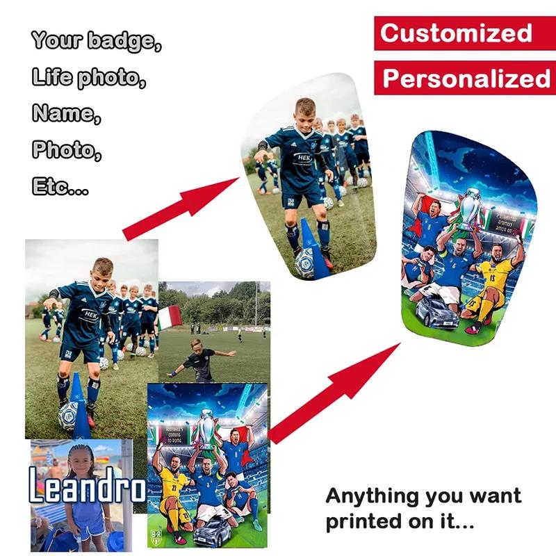 Personalized DIY Soccer Shinguards Sports Soccer Football Pad Protective Leg Guard For Adults Kids Children Club Customization 1