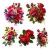 T378# Beautiful Red Rose Sticker On The Car Vinyl Decal Waterproof Decoration Car Stickers